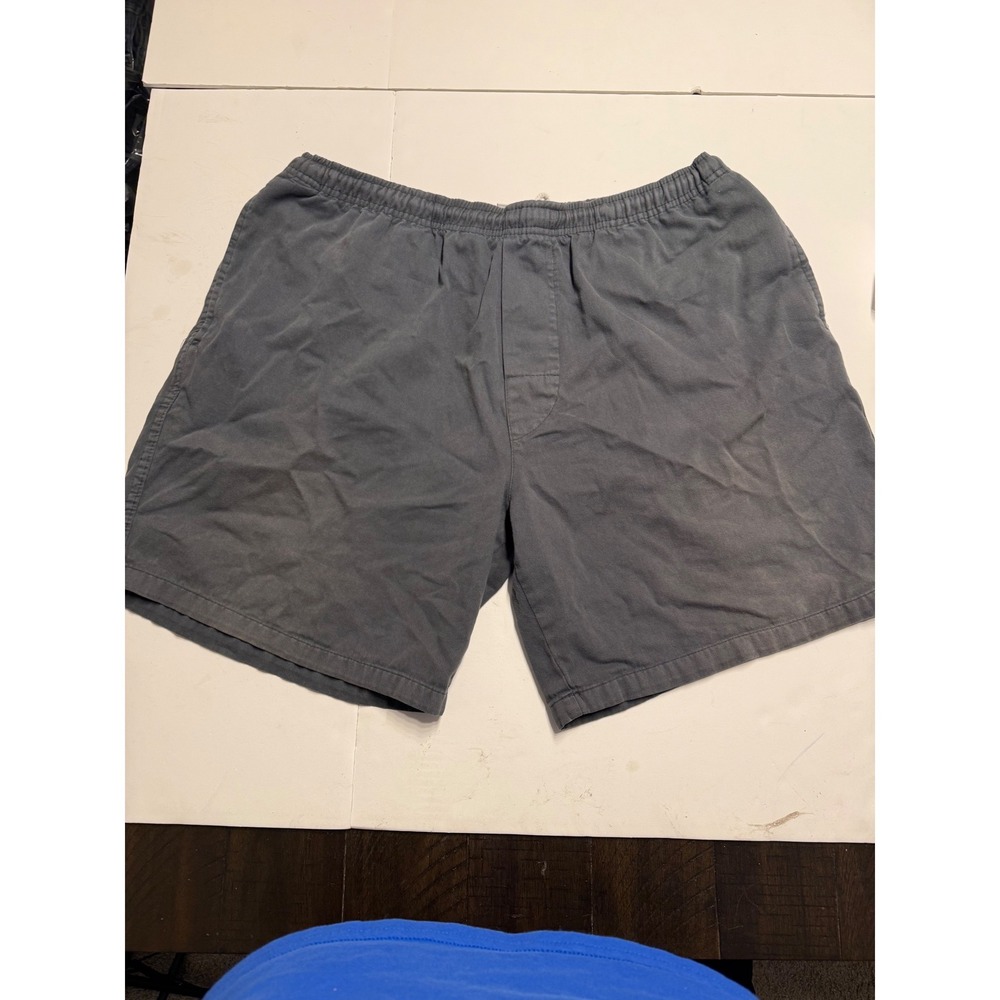 Vintage Sideout Mens Gray Cotton Elastic Waist Athletic Short Size M Made in USA